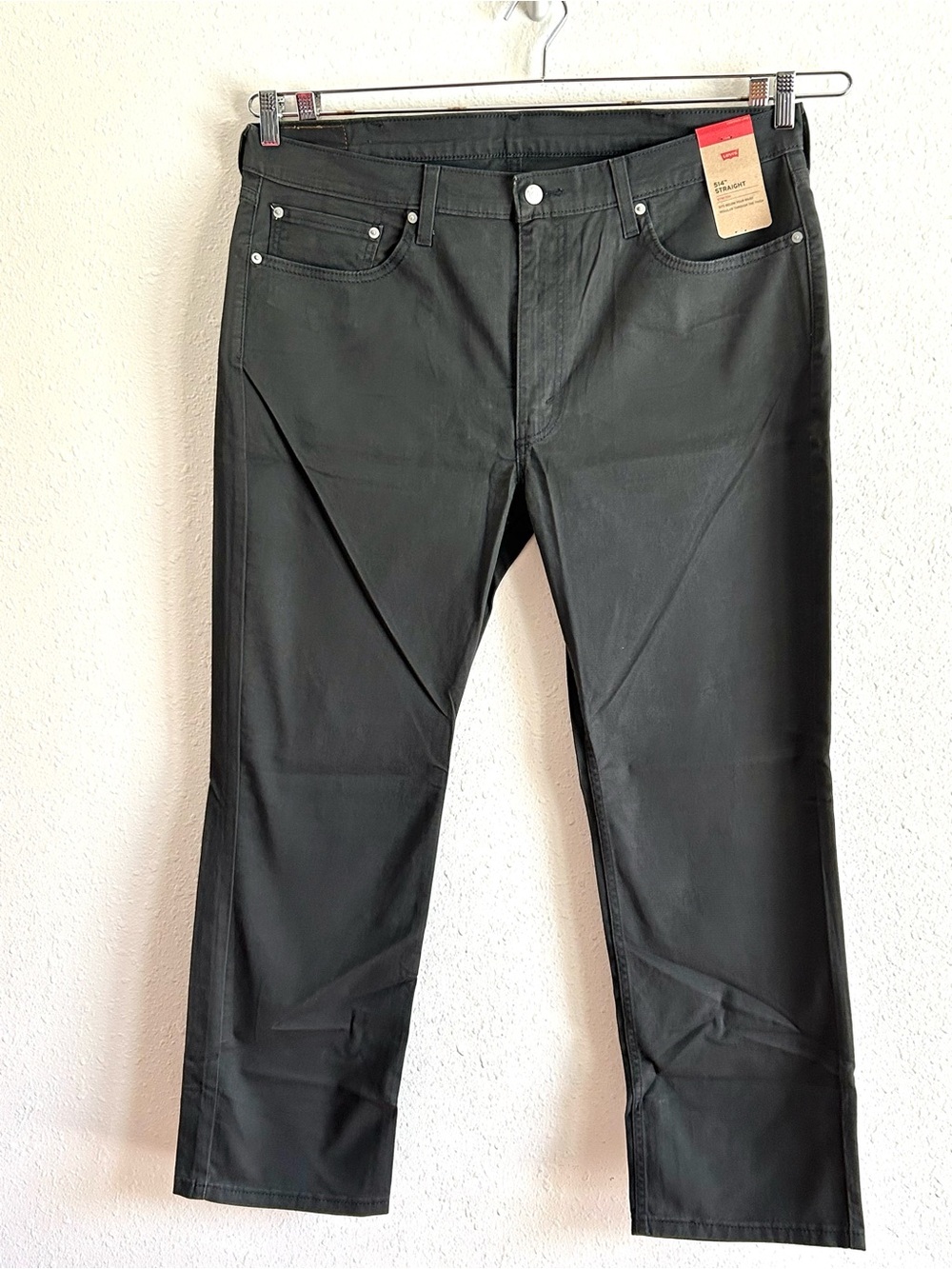 Levi's 514 Straight Leg Jeans Men's Size 40x30 Gray Stretch Regular Fit
